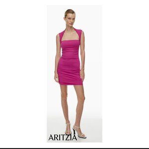 Aritzia Pink Sleeveless Mini Contour Dress NWT Size Large